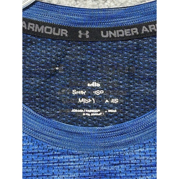 Under Armour Threadborne Shirt‎ Mens M Blue Performance Heatgear Heather - Picture 3 of 10